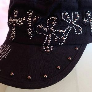 Ladies Bling Velcro Closure Cap